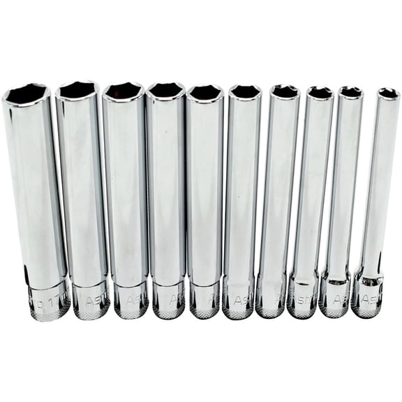 (10-Piece) 3/8 in. Drive Extra Deep Metric Socket Set