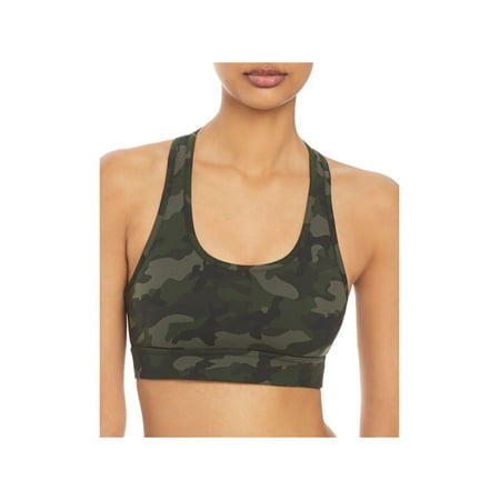 

ALL ACCESS Intimates Green T-back Medium Impact Camouflage Sports Bra XS