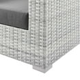 thumbnail image 6 of Modway Convene Fabric & Rattan Patio Right-Arm Loveseat in Light Gray/Charcoal, 6 of 8