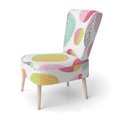 thumbnail image 2 of Designart "Multicolor Circle Pattern" Upholstered Patterned Accent Chair and Arm Chair, 2 of 5