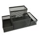 thumbnail image 1 of EeaseMX Organizador de mesa de malla metálica, contenedor de escritorio, portalápices, estuche de almacenamiento, suministros de oficina (negro), 1 of 7