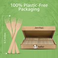 thumbnail image 3 of Juego de 500 tenedores de bambú Jenvita 100 % compostables y ecológicos, 3 of 9