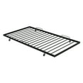 thumbnail image 6 of Full Size Daybed with Pullout Trundle, Metal Daybed Frame Full Size with Curved Handle Design, Heavy Duty Steel Slat Support Sofa Bed for Teens Adults Bedroom Apartment, No Box Spring Needed, Black, 6 of 8