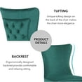thumbnail image 5 of Foredo Elegant Velvet Dining Chairs Set of 2,  Luxury Upholstered Dining Chair with Metal Legs, X-Legs Tufted Side Chair for Dining Room Living Room, Green, 5 of 7