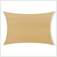thumbnail image 2 of ColourTreeUSA  Rectangle Sun Shade Sail HDPE Mesh Fabric Screen Canopy UV Block 190 GSM 8' x 16' - Sand Beige, 2 of 5