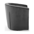 thumbnail image 3 of Prospect Tufted Performance Velvet Swivel Armchair Charcoal, 3 of 8