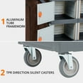 thumbnail image 4 of Danolapsi Commercial Janitorial Cart with 4 Cabinet,Hotel Cart Housekeeping Room Service Cart,Housekeeping Caddy with Cover,Shelves,Service Cart,and Vinyl Bag, 4 of 8
