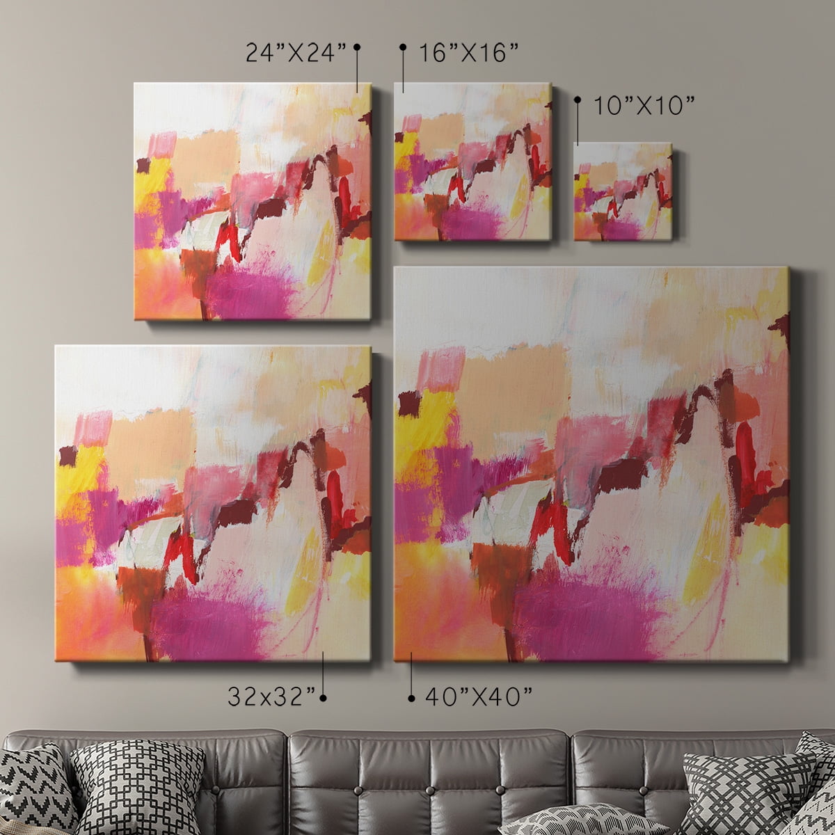 Wexford Home Frizzante I-Premium Gallery Wrapped Canvas, 16" x 16" - Ready to Hang