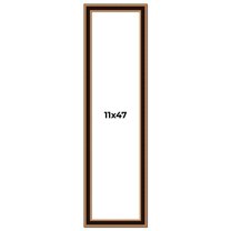 11x47 Frame Gold Brown Plein Air Vintage Solid Wood Picture Frame | 1.75 Inches Moulding Width |