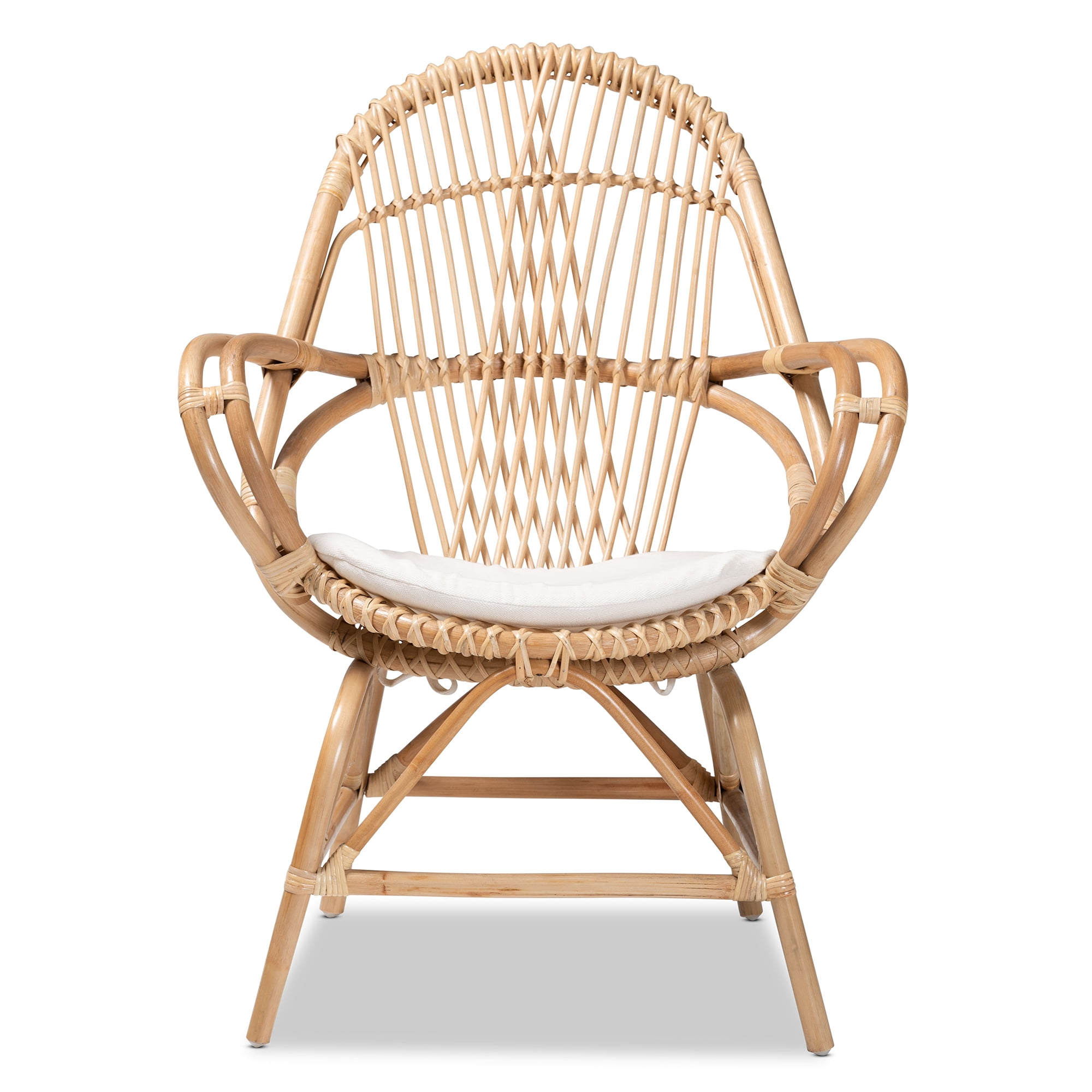 bali & pari Jayden Club Chair, Natural Brown