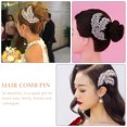 thumbnail image 3 of 1pc Peignes de Cheveux de Mariée Brillants Coiffe Décorative de Feuille Accessoires de Cheveux de Perle, 3 of 8