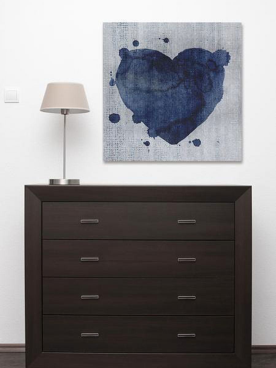 "Blue Heart" Painting Print on Wrapped Canvas