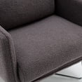 thumbnail image 6 of Leisure Accent Chair, Modern Comfy Teddy Short Plush Armchair with Lumbar Pillow and Unique Legs, Upholstered Single Sofa Armchairs for Bedroom,Living Room, 6 of 6
