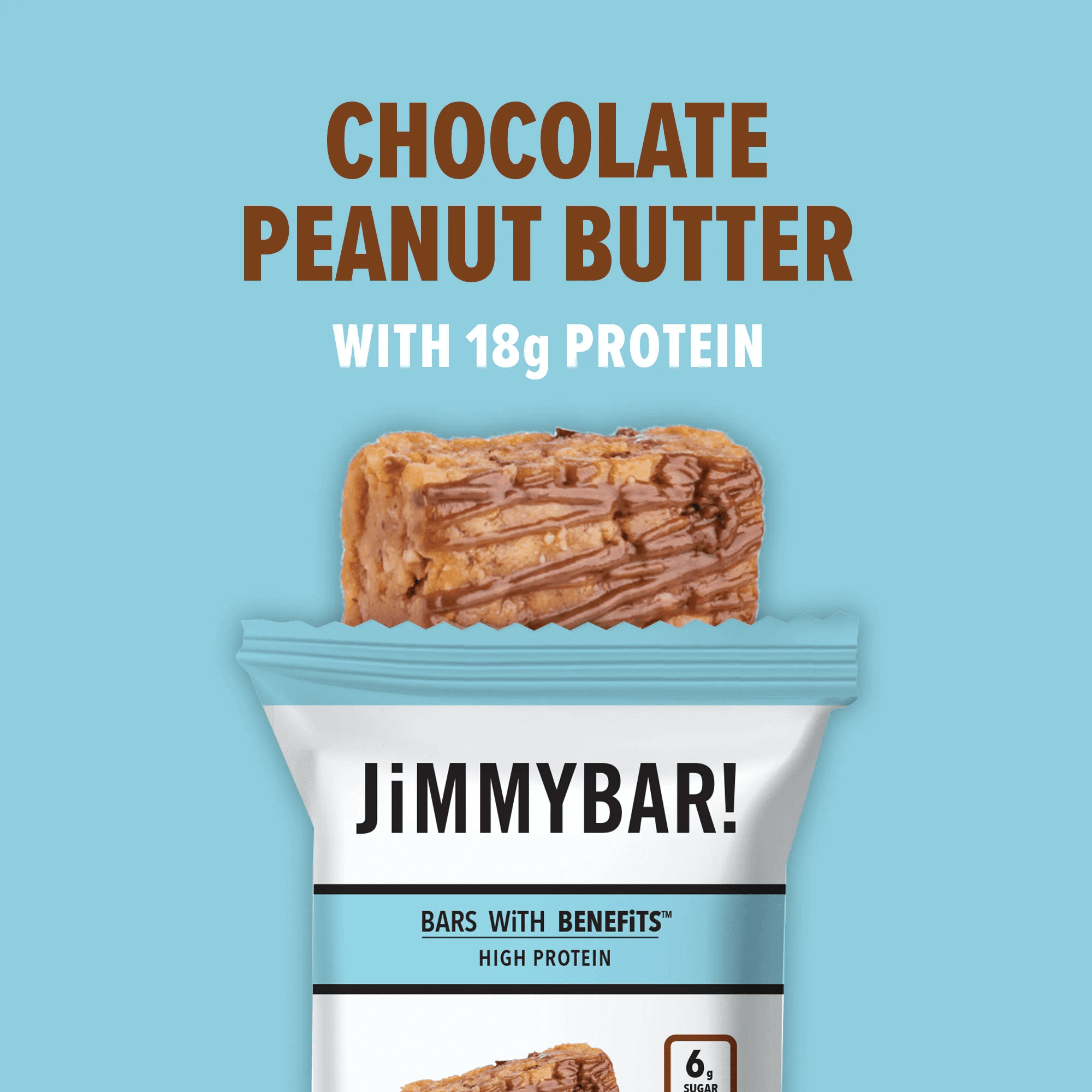 JiMMY! Chocolate Peanut Butter Protein Bars, 12 Count