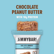 JiMMY! Chocolate Peanut Butter Protein Bars, 12 Count