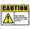 Warning Sign 4, variant on Caution Sign Hard Hats and Safety Glasses in This Area Aluminum Tin Sign 8"x12" - For Home Coffee Bar Wall Decor