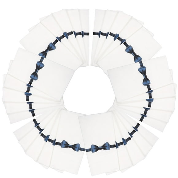 PTOOTP 50 Pcs Serviettes de Poche Jetables Bleu Foncé pour Emballage de Vaisselle d'Hôtel et Serviettes à Main pour Salle de Bain