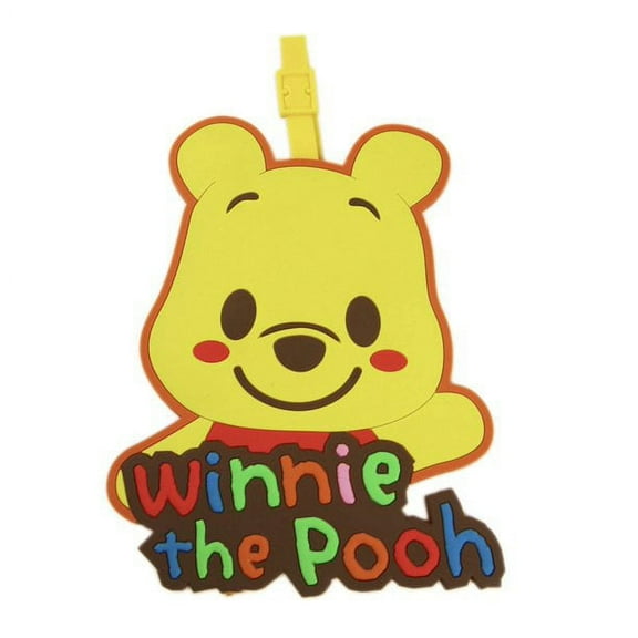 Large Disney Winnie the Pooh Travel Tag - Large size Silicone Luggage Tag with Name ID Card