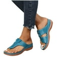 thumbnail image 4 of Jyeity Duck Slippers For Women Anti-Slip Dearfoam Slippers Women Round Toe Solided Fashion Sandals Blue Holiday, 4 of 9