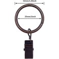 thumbnail image 4 of 60 Pack Rustproof Round Curtain Rings 1.26 Inch Inner Diameter Solid Steel Curtain Drape Sliding Eyelet Rings Drapery Rings Window Hardware Clip Rings-week, 4 of 4