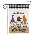 thumbnail image 1 of Bandera de jardín vertical de doble cara con mensaje "truco o trato", decoración exterior para patio y Halloween, 1 of 5