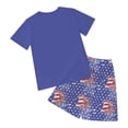 thumbnail image 4 of Staki 4th of July Outfits Baby Girl Clothes Toddler Girl Summer Outfits Shirts Tops Shorts Set Little Girls Clothes 2-9Y 10-12Y(Blue,7-8 Years), 4 of 7