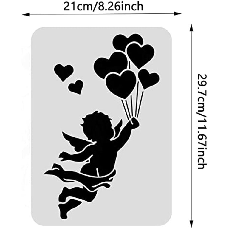 1pc Cupid Love Balloon Pattern Large Plastic Reusable Drawing Stencils DIY Painting Stencil Template - Walmart.com 1pc-cupid-love-balloon-pattern-large-plastic-reusable-drawing-stencils-diy-painting-stencil-template-walmart-com