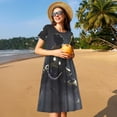 thumbnail image 3 of Lsque Five Nights At Freddy'S Print Women's Casual Dress T-Shirt Summer Short Sleeve Scoop Neck Swing Dresses, 3 of 7