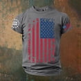 thumbnail image 2 of Rggeeun Men'S T-Shirts Red White And Blue 250Th Anniversary Prints Crew Neck Short Sleeve For 4th Of July Festive Celebration Vintage Tee,Grey,Xxxl, 2 of 4