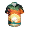 thumbnail image 2 of POTETI Mens Shirt Hawaii Beach Casual Short Sleeve Tropical Button up Shirts Tops, 2 of 4