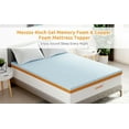 thumbnail image 2 of Maxzzz 4Inch Mattress Topper Gel Infused Memory Foam Queen Size CertiPUR-US Certified Foam Copper Deodorization Pad, 2 of 6