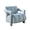 Blue, variant on Cream White Chenille Barrel Armchair with Lumbar Pillow for Living Room, 32.3W x 29D x 31.5H, Modern Upholstered Accent Chair