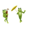 thumbnail image 4 of figatia 2Pcs Garden Frog Statues Flower Pot Hugger Figurines Collection Desktop Planter Pot Hanger Miniature Sculptures for Yard Pond, 4 of 5