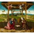 thumbnail image 2 of Francesco Di Simone Da Santacroce 13x12 Black Ornate Wood Framed Double Matted Museum Art Print Titled: The Nativity, 2 of 5
