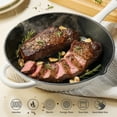 thumbnail image 2 of Tramontina Mesa Enameled Cast Iron Skillets, 10 Inch Frying Pan - White, 2 of 9