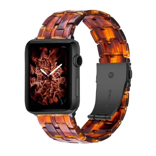 Adecuado para Apple iWatch 7 correa de resina de cinco cuentas Apple Watch 654321SE pulsera floral glaciar