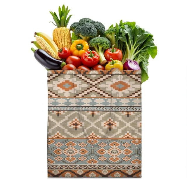 Sac de Courses en Toile à Rayures Abstraites – Sac Artistique Réutilisable