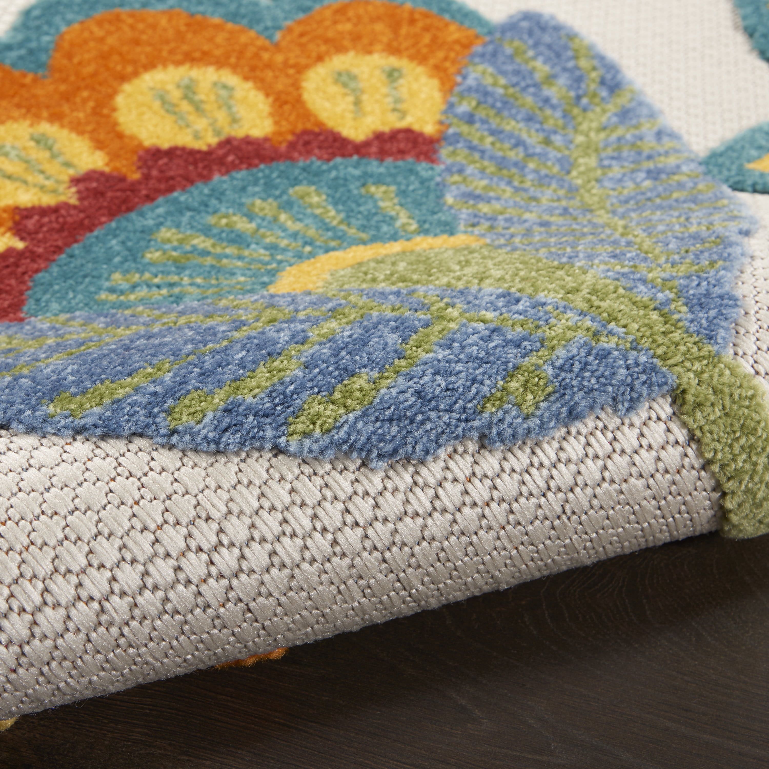 Nourison Aloha Indoor/Outdoor Multicolor 9' x 12' Area Rug, (9x12)