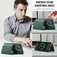 thumbnail image 6 of Dteck for Samsung Galaxy S25 Ultra Magnetic Case with Detachable Wallet Card Holder, Compatible with MagSafe, RFID Blocking Credit Slots Kickstand Shockproof Phone Cover for Women Men,Green, 6 of 6