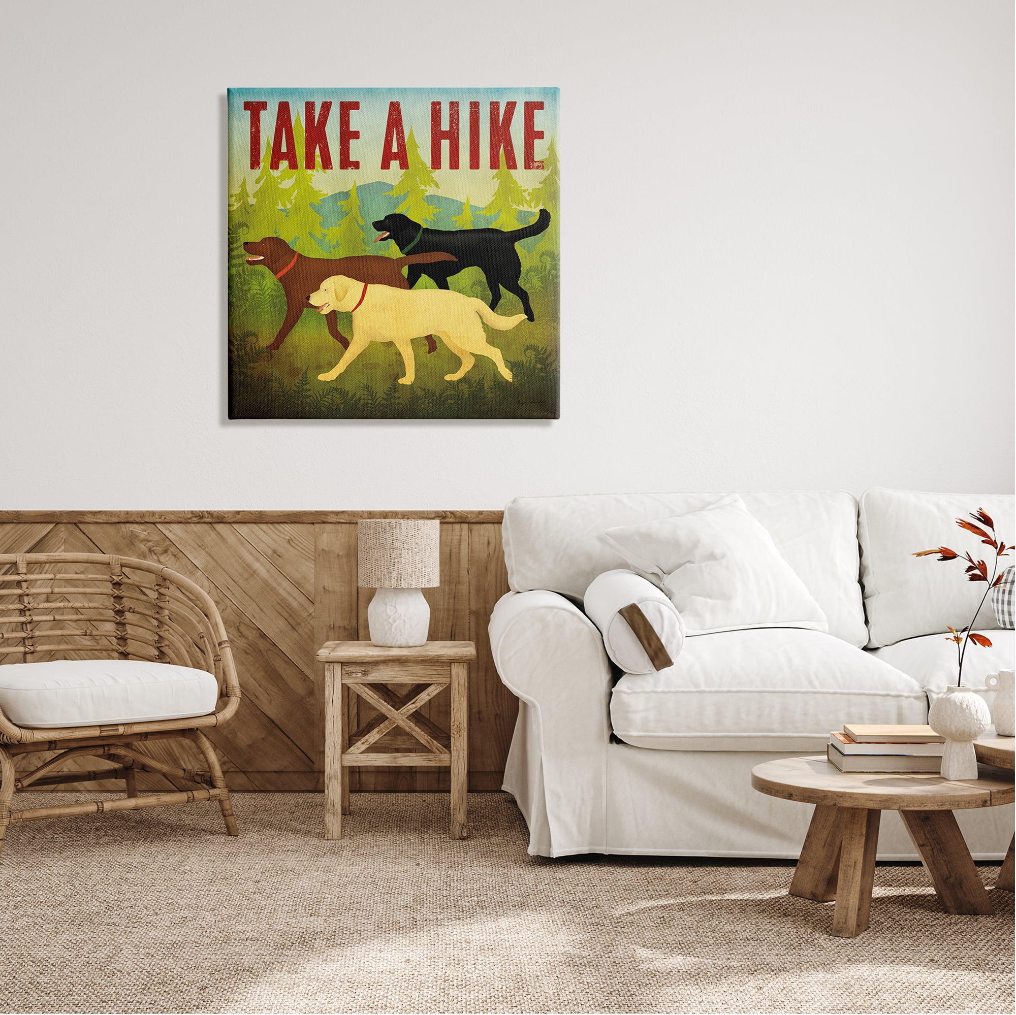 Stupell Industries Take a Hike Phrase Animals & Insects Painting Gallery Wrapped Canvas Print Wall Art, 30 x 30