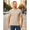 thumbnail image 2 of Playera Hombre 100% Algodón Corte Regular Color Caqui, 2 of 4