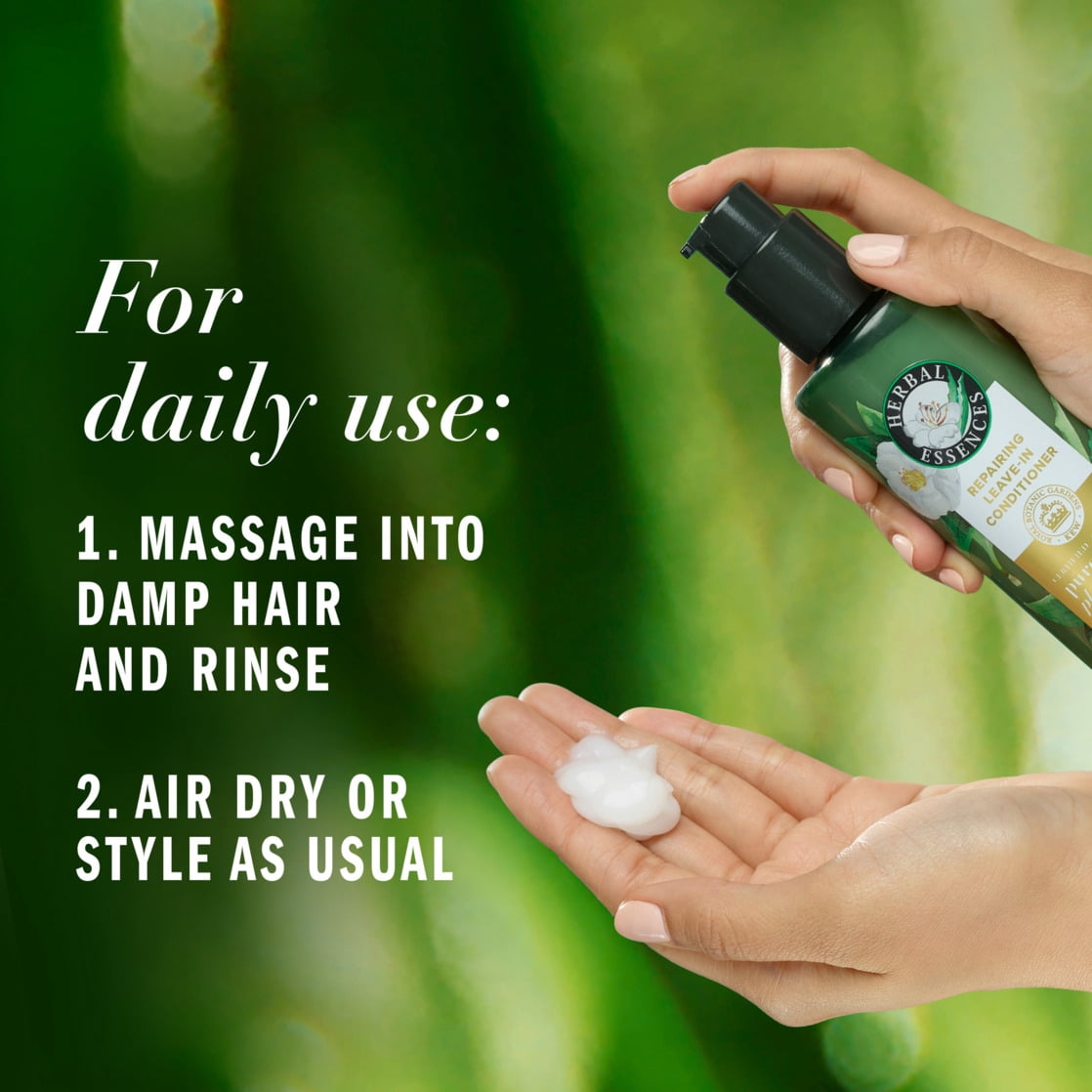 Herbal Essences Leave in Conditioner, Aloe and Camellia Flower Oil, Certified Pure Plants, 7.6 fl oz