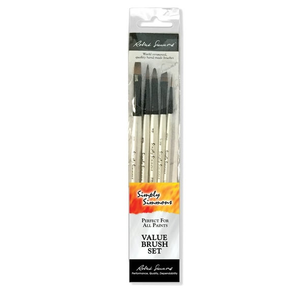 Robert Simmons Simply Simmons Brush Set, Go-to, 5-Brushes