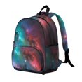 thumbnail image 2 of Colorful Starry Sky and Universe Backpack for School, Cute School Bag with Adjustable Shoulder Straps and Padded Back, 13.8"x11.4"x6", 2 of 5