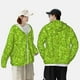 thumbnail image 4 of Fotbe Lime green glitter Chaqueta con Protección Solar UPF 50+ para Hombre y Mujer, Camisa con Capucha y Bolsillos-Small, 4 of 7