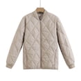 thumbnail image 1 of Veste de Baseball Légère pour Femmes Manteau Court Rembourré Chaud d'Hiver Col Montant Matelassé Style Décontracté de Rue Mode, 1 of 6