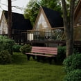 thumbnail image 2 of Wildridge Heritage 6' Park Bench, Cherrywood and Black - Outdoor All-Weather HDPE Furniture, 2 of 4