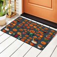 thumbnail image 2 of PUREYAH Front Door Mat Indoor Entrance, Non-Slip Washable Halloween Wacky Pumpkins Decorative Rug Carpet for Bedroom Living Room Bathroom 36"x24", 2 of 8