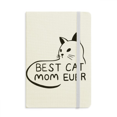 thumbnail image 1 of Meilleur Chat Maman Jamais Citation DIY Conception Cahier Officiel Tissu Couverture Rigide Journal Journal Journal, 1 of 3