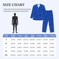 thumbnail image 4 of Salouo Blue Circles Mosaic Print Button-Front Long Sleeve Pajama Set for Men, Soft 2Pjs Men's Long Sleeve Sleepwear-Large, 4 of 7